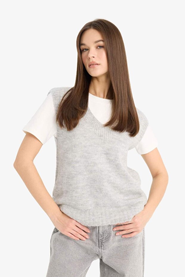 Basıc Triko Süveter F4635AX25SM - 4