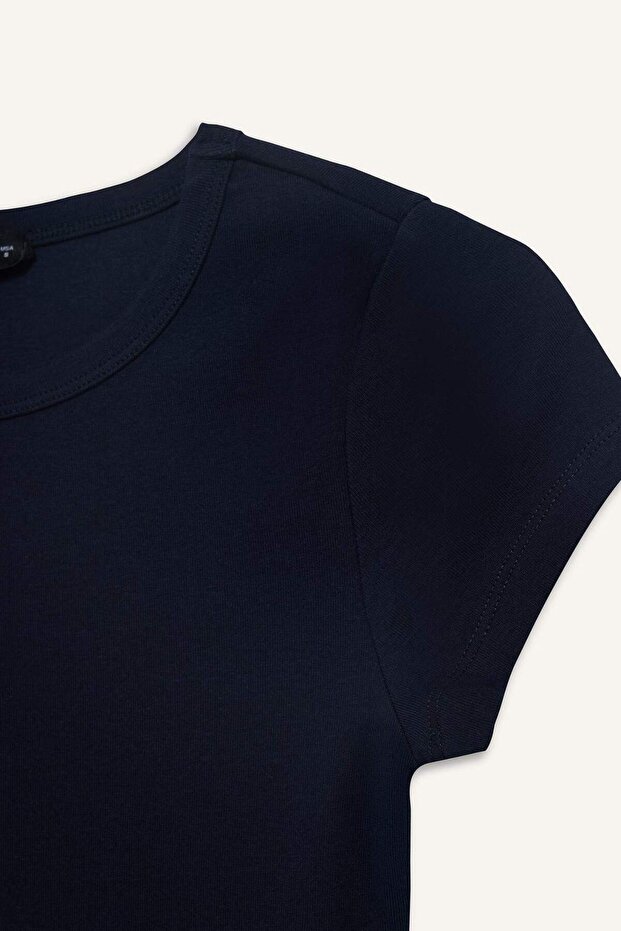 Coool Fıtted Basıc Ribana Tişört F4609AXNS - 7