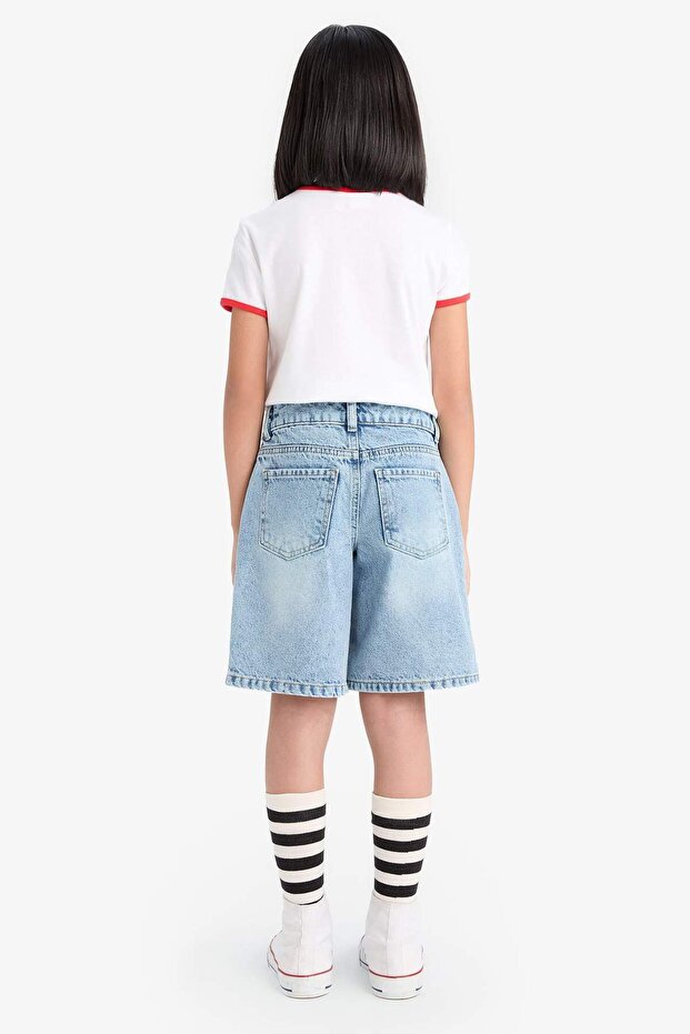 Jean Şort Kız Çocuk E1764A825HS - 5