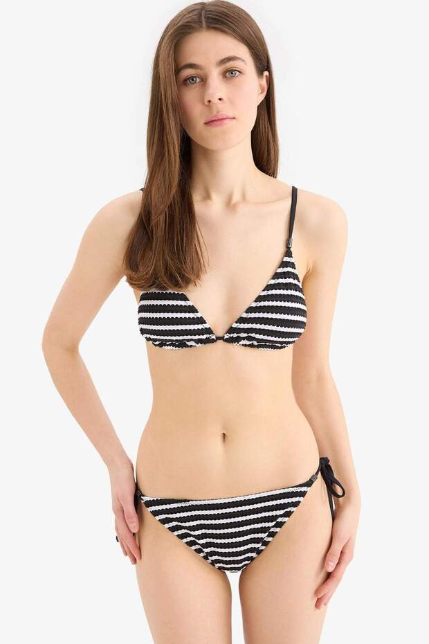 Çizgili Tül Bikini Üstü E0141AX25SM - 2