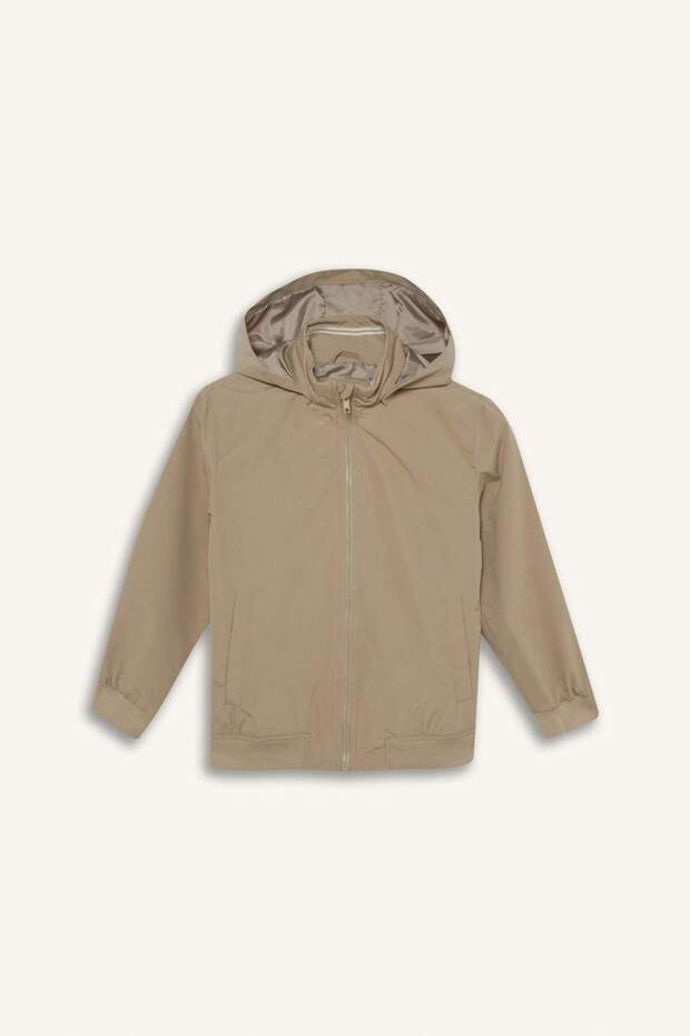 معطف مقاوم للماء بقلنسوة وسحاب للأولاد D5917A825SP