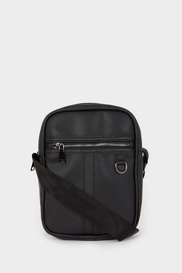 Men's Faux Leather Crossbody Bag E7916Axns