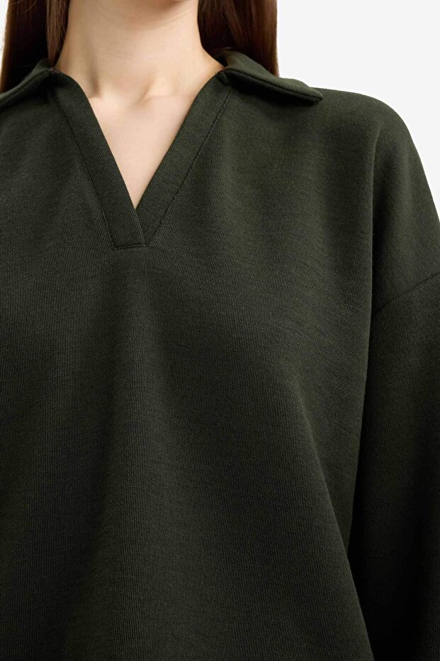 Relax Fit Polo Yaka Basıc Tişört E8681AX25SP - 5