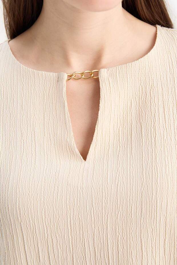 Apaş Yaka Basıc Bluz E6586AX25SP - 5