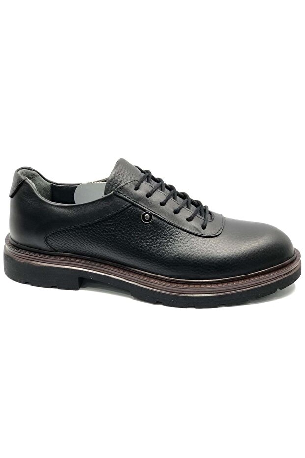 Dropland 9304 Genuine Leather Men's Casual Shoes Black