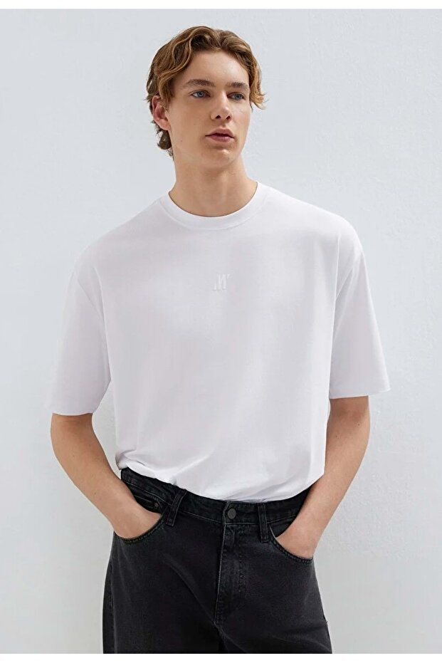 M0613438 Pro Logo Printed T-Shirt Men's T-Shirt White
