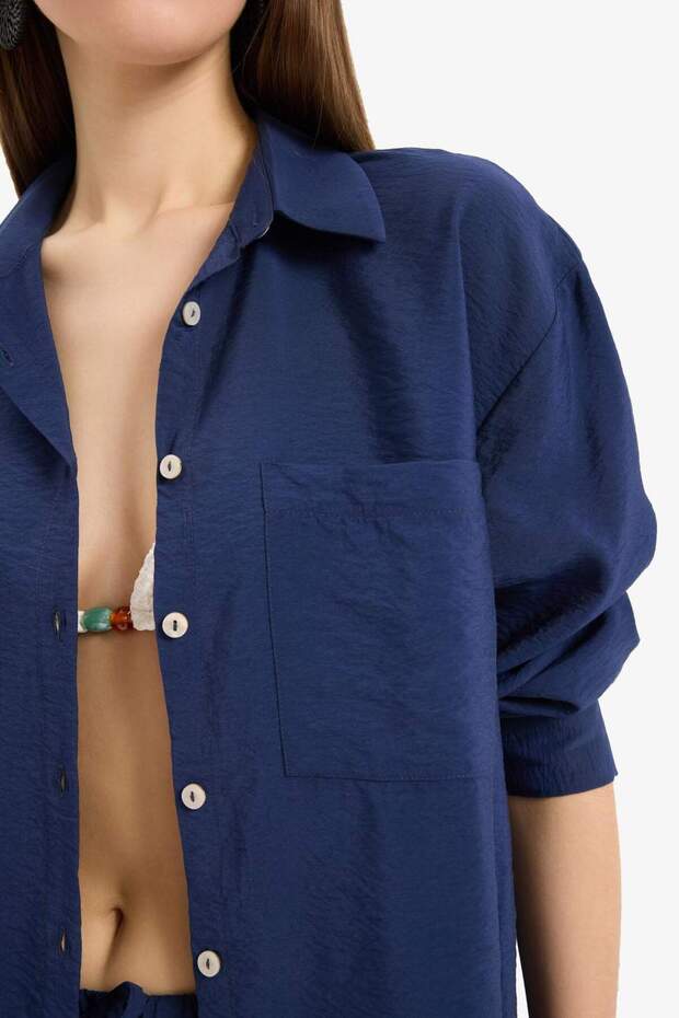 Regular Fit Plaj Gömleği E1167AX25SM - 4