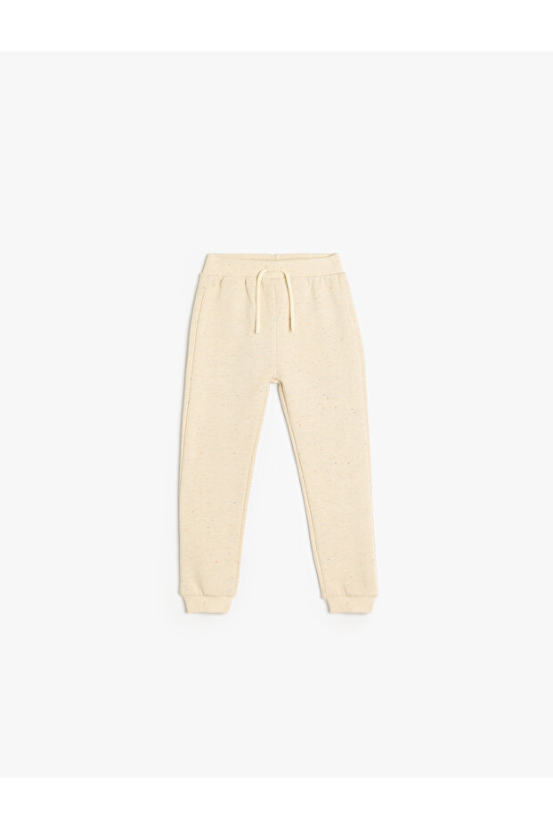 Basic Jogger Sweatpants with Cotton Lace-Up Waist