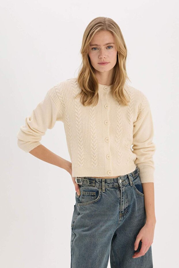 Basıc Triko Hırka E6322AX25SP - 3