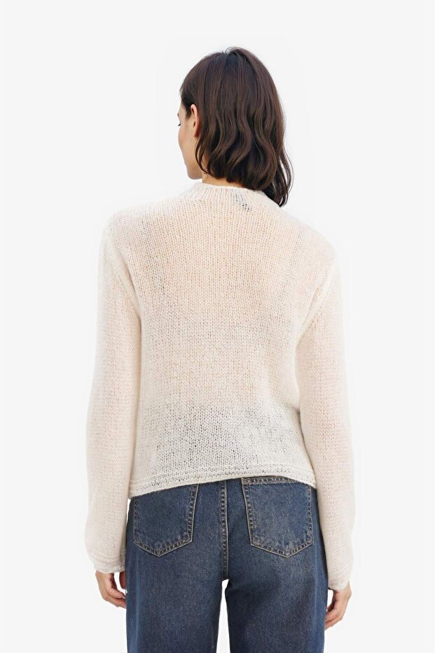 Kayık Yaka Basıc Triko Kazak E6997AX25SP - 5