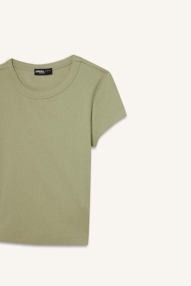 Fıtted Fitilli Kaşkorse Basıc Tişört E0287AX25SM - 7