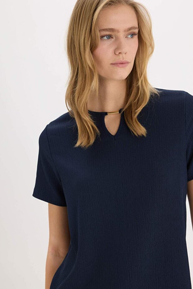 Tricou Apaş Yaka Basic Bürümcük E0325AX25SP - 4