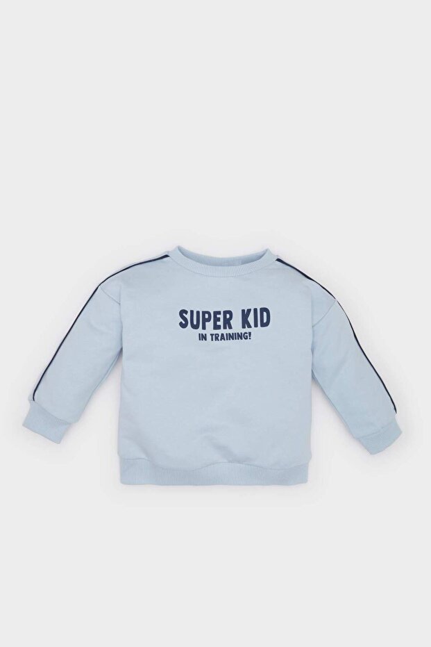 Crew Neck Printed Sweatshirt Baby Boy E3676A525Sp