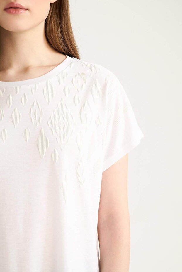 Basıc Beyaz Tişört E5954AX25SP - 8