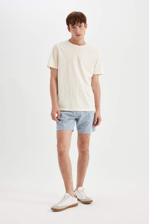 Regular Fit Summer Linen Bermuda Shorts A2667Ax24Sm