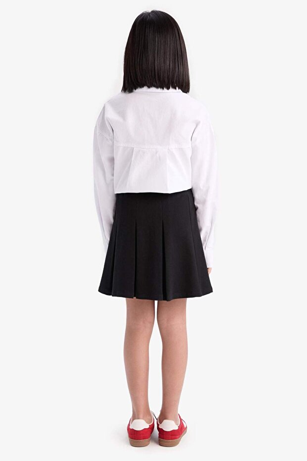 تنورة أساسية مطوية للفتيات E2661A825SM - 5