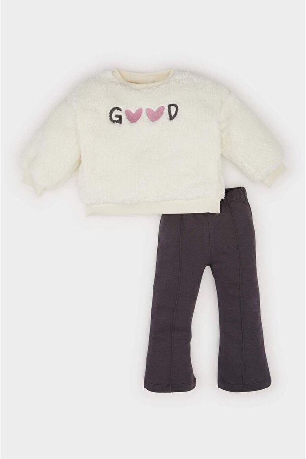 Baby Girl 2-Piece Set Printed Sweatshirt Flared Bottom D7261A524Wn