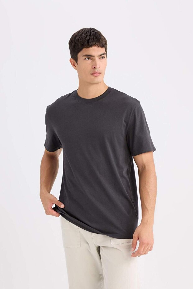 %100 Pamuk Basic Tişört V7699AZ25SP - 6