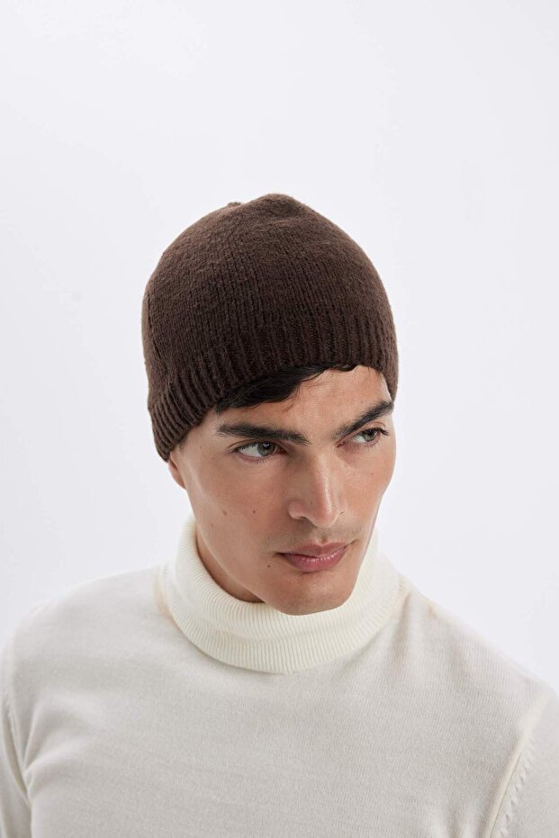 Men's Basic Plain Knitted Beanie C7138Ax24Wn - 1