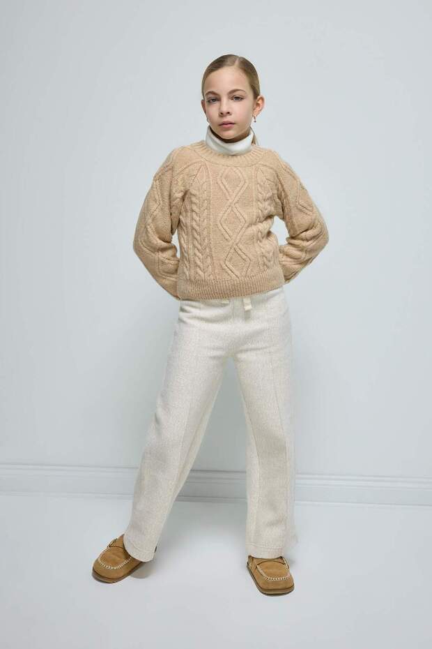 Wide Leg Wide Wide-Leg Elastic Waist Sweatpants Girls A9321A824Wn