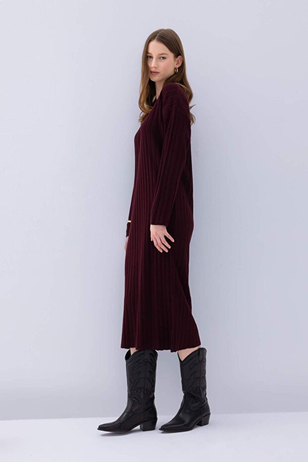 Basıc Triko Elbise D7510AX24WN - 1