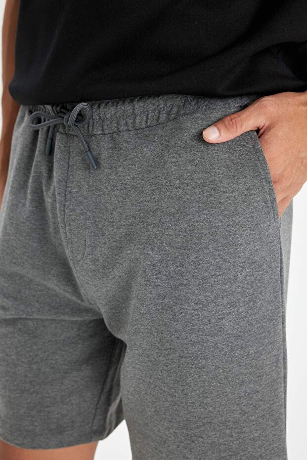 Regular Fit Cepli Basic Düz Bermuda Şort D7920AX24SM - 4