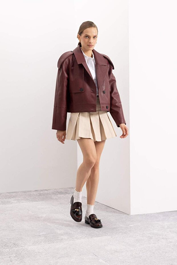Piliseli Basic Gabardine Minirock mit normaler Taille D5265AX24AU - 1