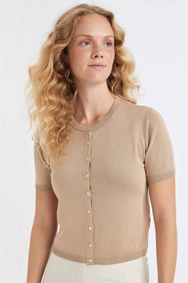 Basıc Düğmeli Triko Hırka D4643AX24AU - 1