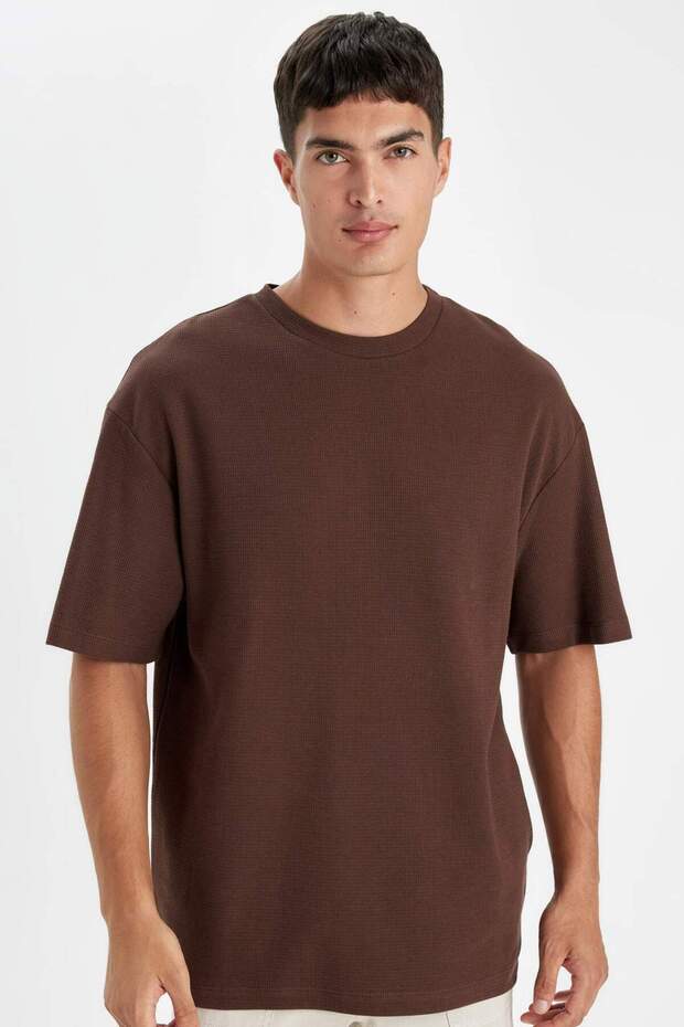 100% Cotton Relax Fit Crew Neck Short Sleeve Basic Plain T-Shirt D2531Ax24Au