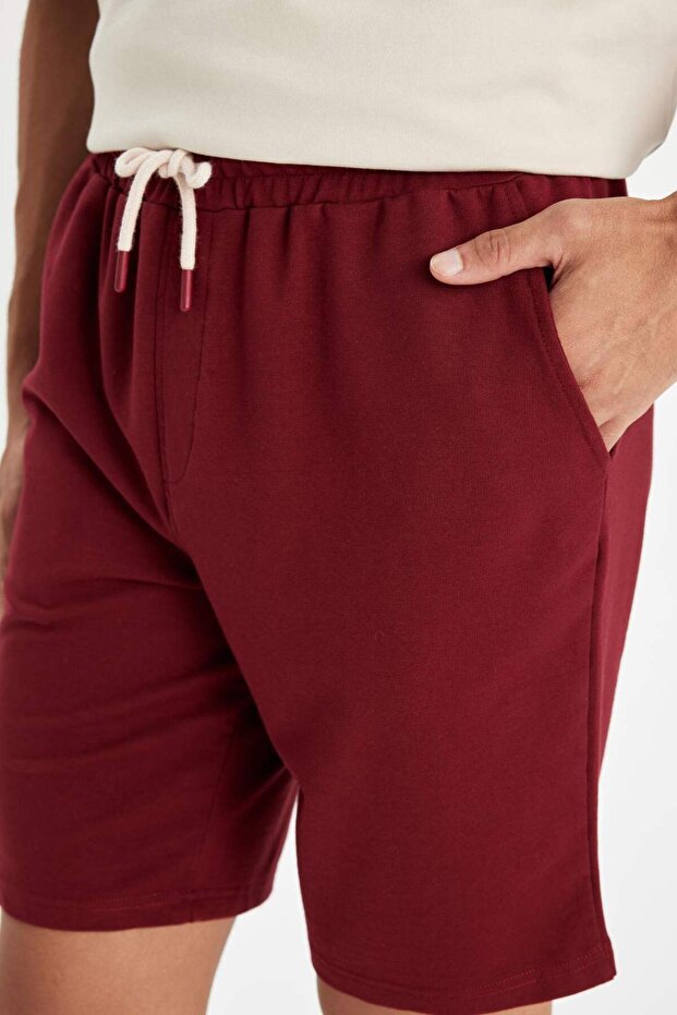 Regular Fit Cepli Basic Düz Bermuda Şort D7933AX24SM - 4