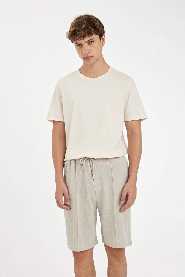 Relax Fit Penye Bermuda Şort D4760AX24HS - 4