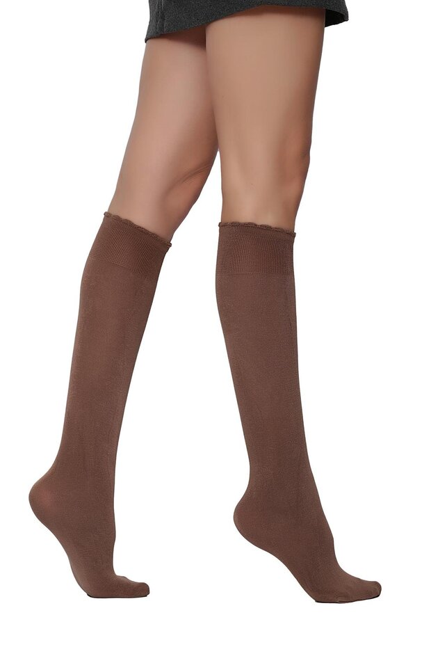 Soft Viskon Dizaltı Çorap BRONZ - 2