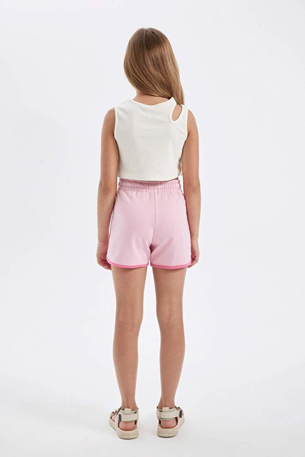 Kız Çocuk Beli Lastikli Basic Düz Şort D0899A824HS - 6