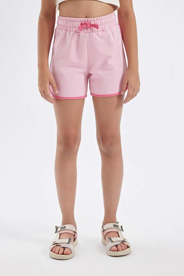 Kız Çocuk Beli Lastikli Basic Düz Şort D0899A824HS - 1