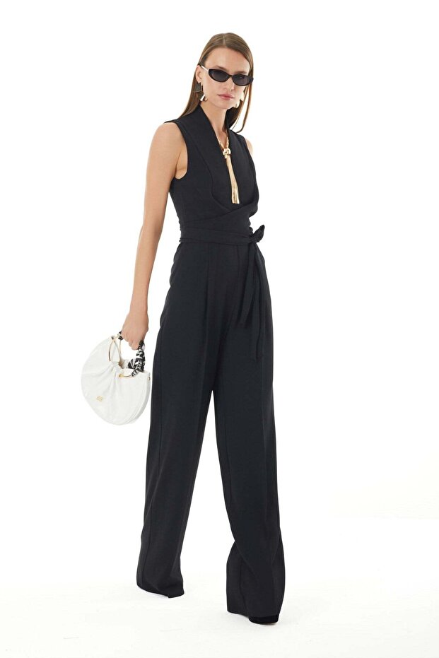 Dik Yaka Bol Paça Tulum - 1