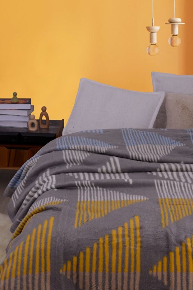 بطانية فردية من الفرو الناعم - رمادي - 7