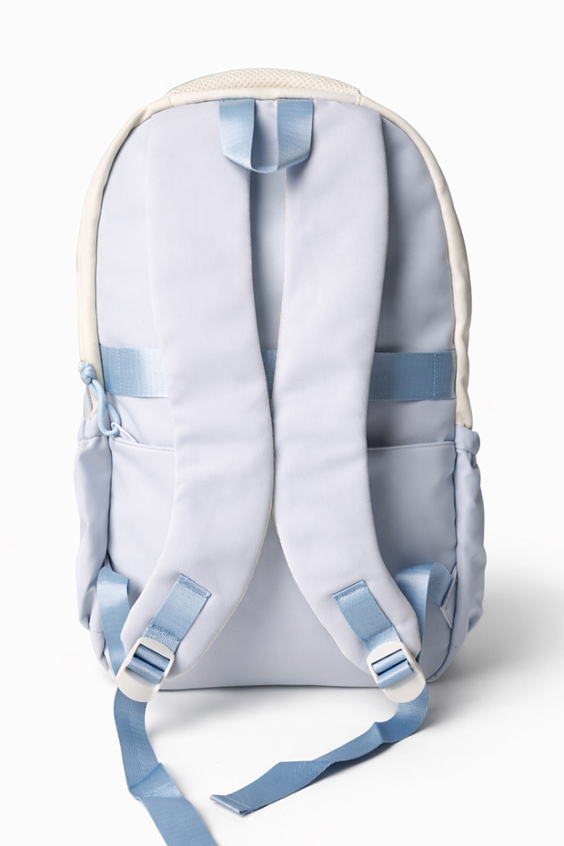 Blue-White 3D Kitten School Backpack - 2