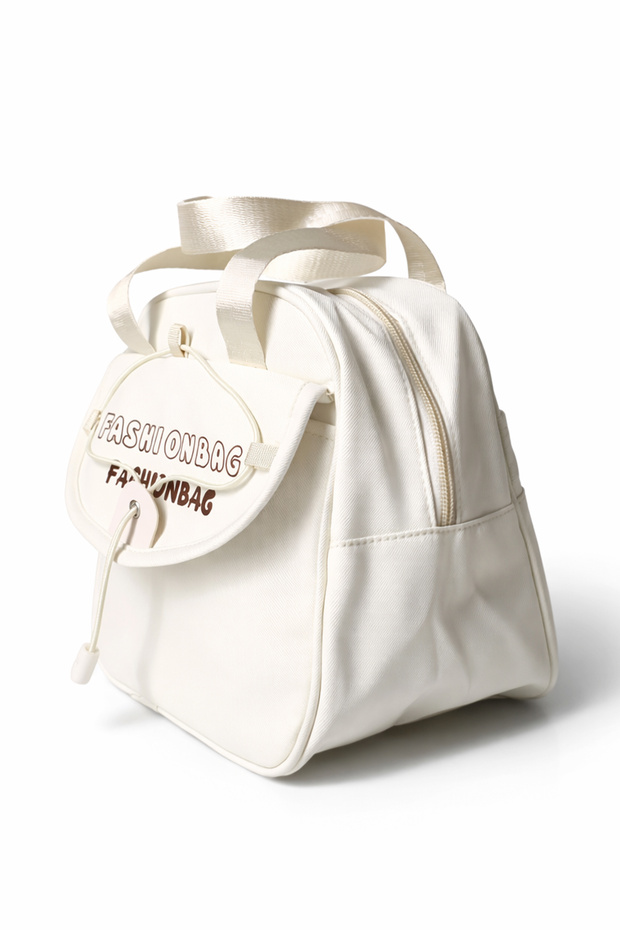 حقيبة طعام محمولة باللون البيج - 2