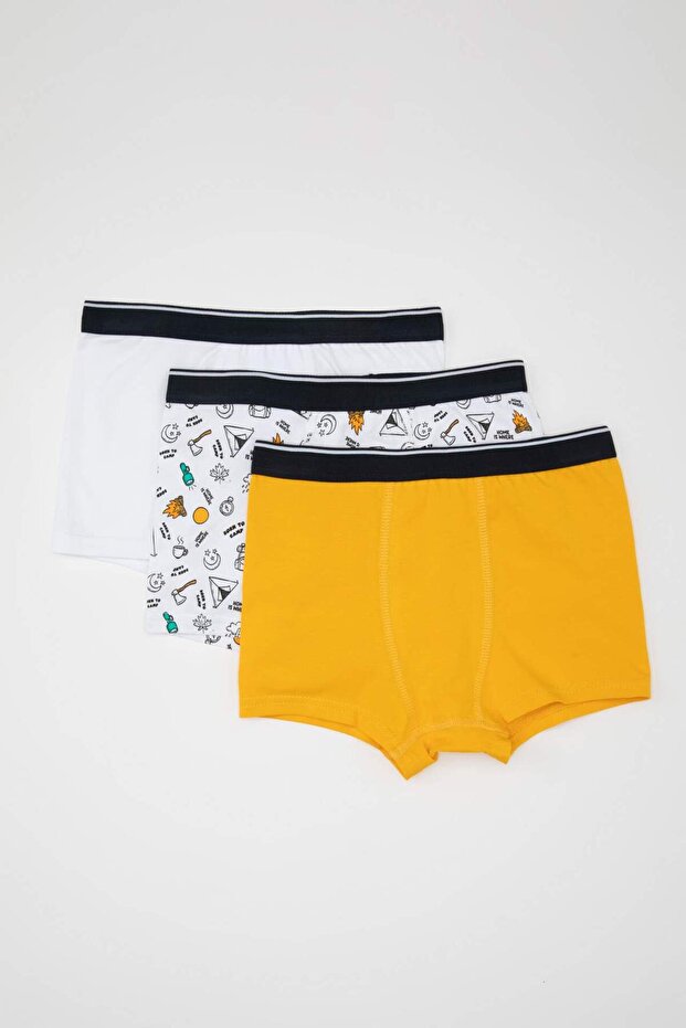 Boy's Patterned 3-Piece Boxer C7755A824Sm