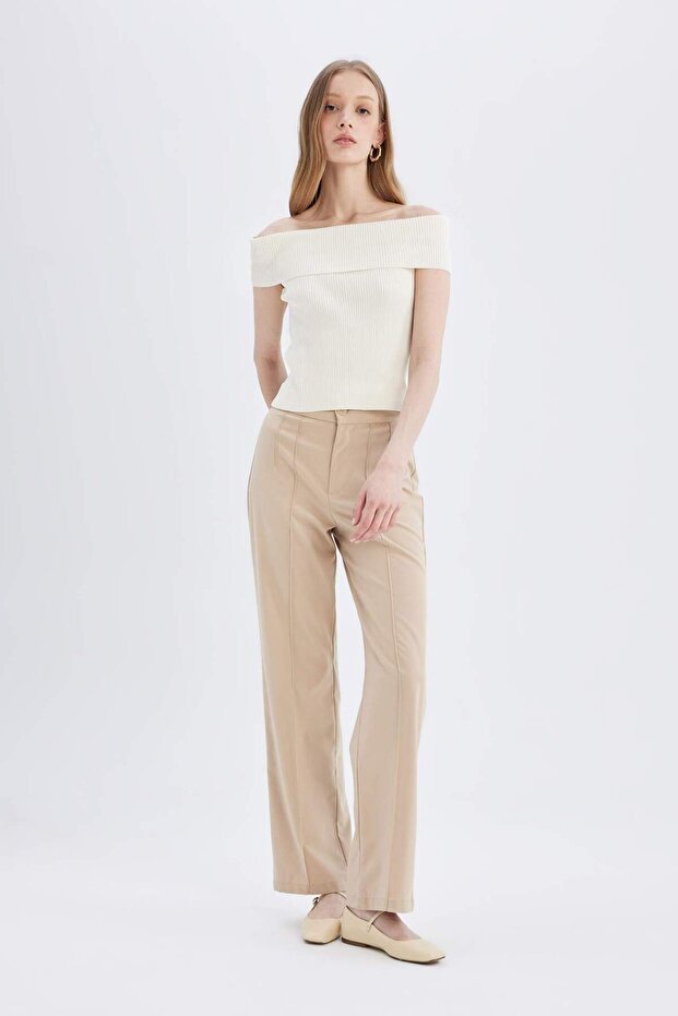 Figurbetonte, schulterfreie Basic-Strickbluse D2997AX24SM - 2