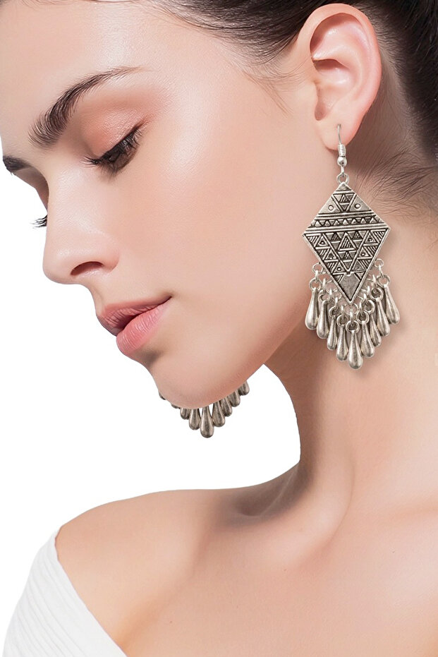 Women's Antique Silver Dangle Earrings