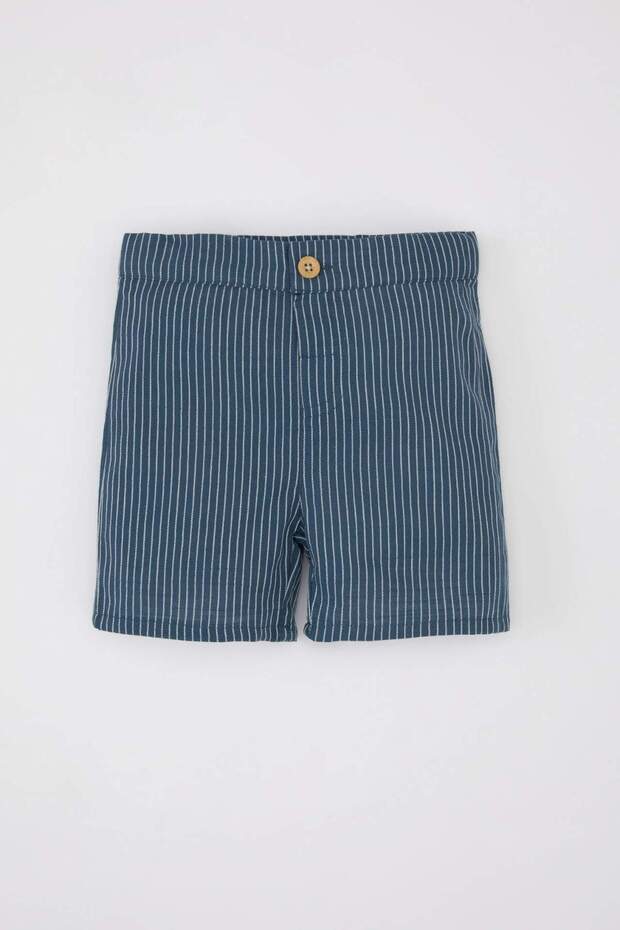 Striped Flamlı Poplin Shorts Baby Boy C5248A524Sm