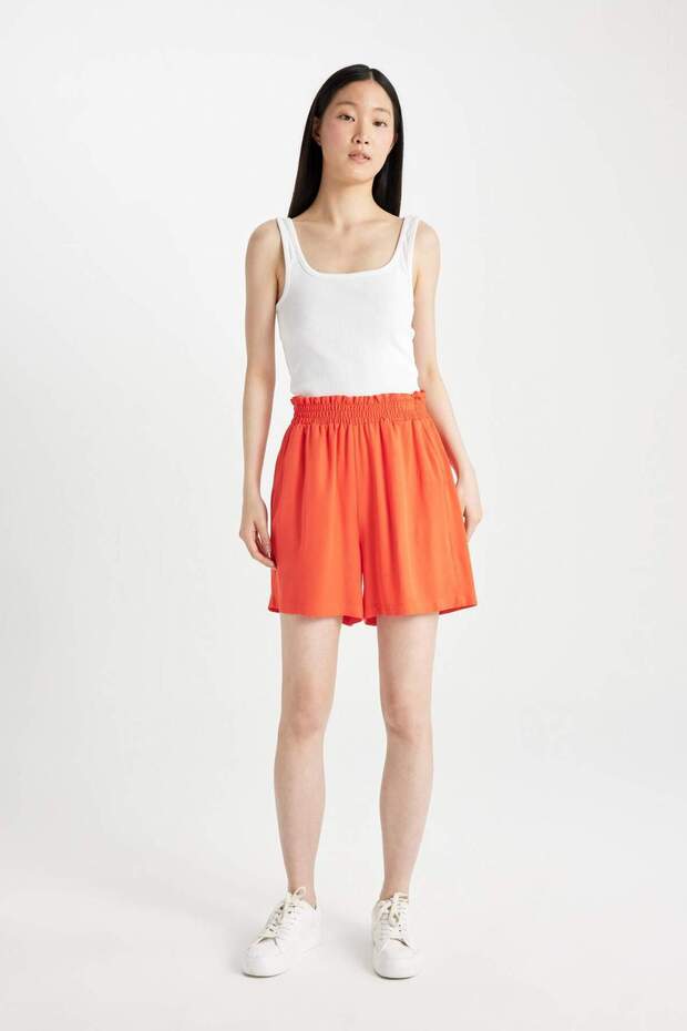 Paperbag High Waist Wide Leg Belmando Shorts T0883AZ24HS