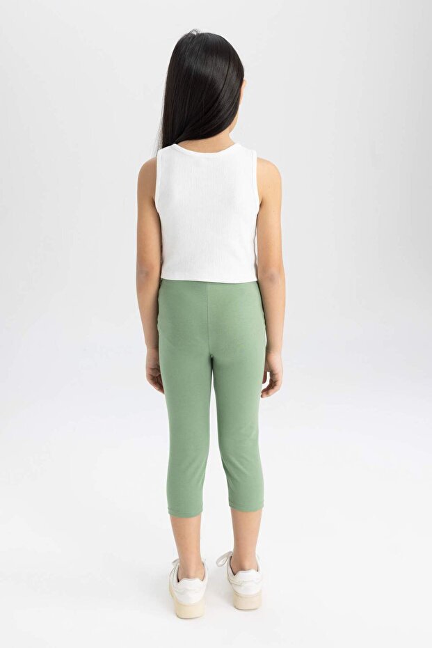 Midi Basic Proste Legginsy Dziewczęce B5656A824SM - 6
