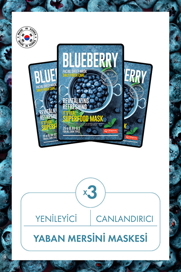 Renewing and Revitalizing Blueberry Mask 25Gr Set of 3