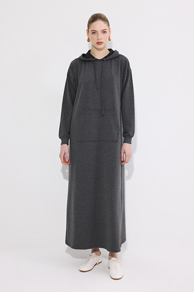 Knitted Dress with Hood