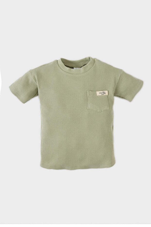 Crew Neck Waffle Short Sleeve T-Shirt Baby Boy C2208A524Sm