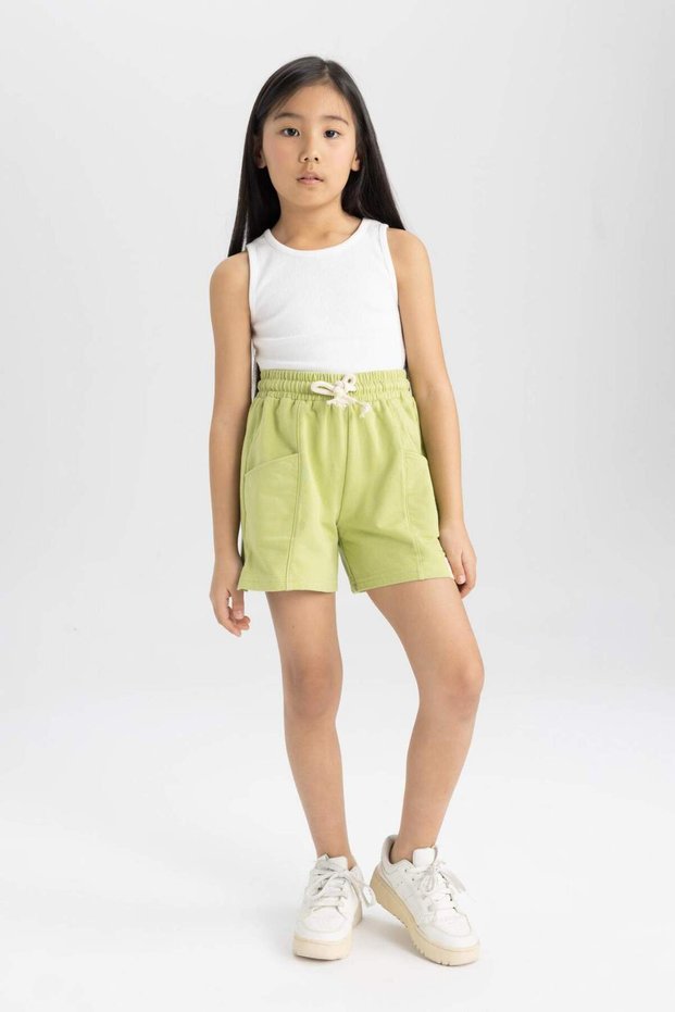 Pocketed Woven Tags Shorts Female Child Z8803A624Hs