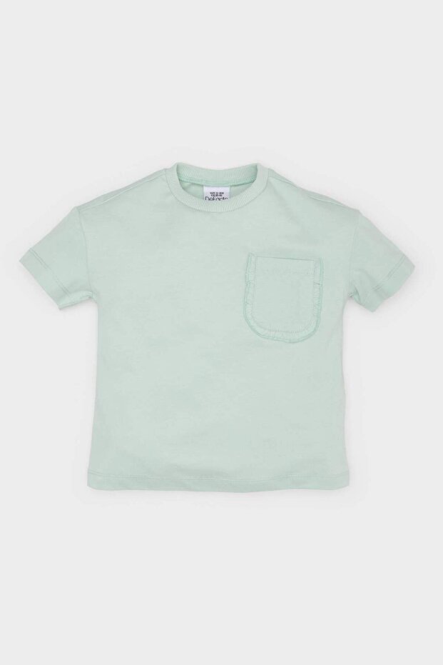 100% Cotton Crew Neck Basic Short Sleeve T-Shirt Baby Girl B7543A524Sp