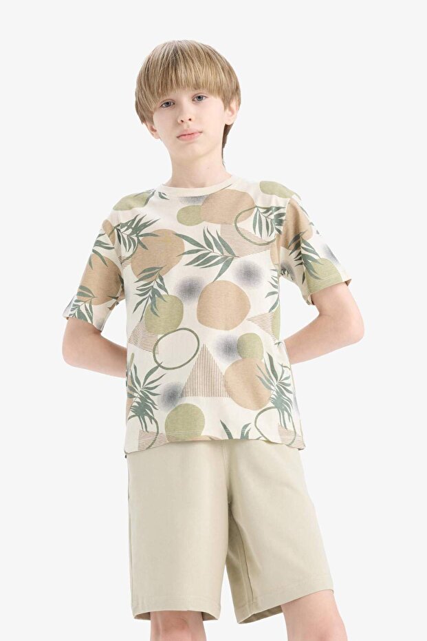 Basic Düz Bermuda Şort Erkek Çocuk B5867A824SM - 4